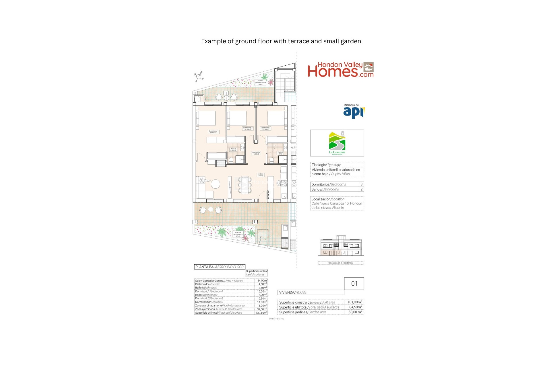 Neubau / In Entwicklung - Villa - Hondón de las Nieves