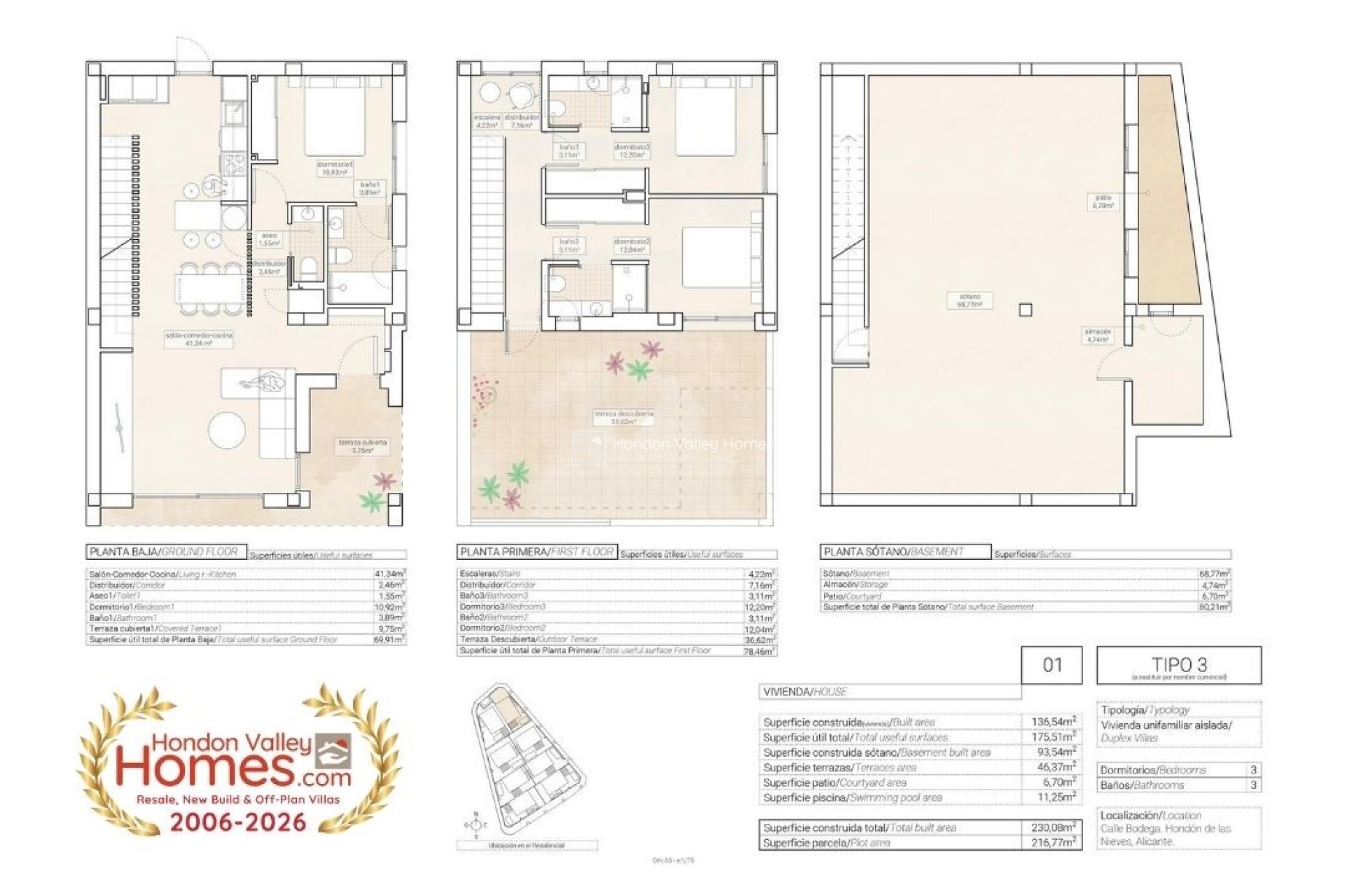 New Build / Off-Plan - Villa - Hondón de las Nieves